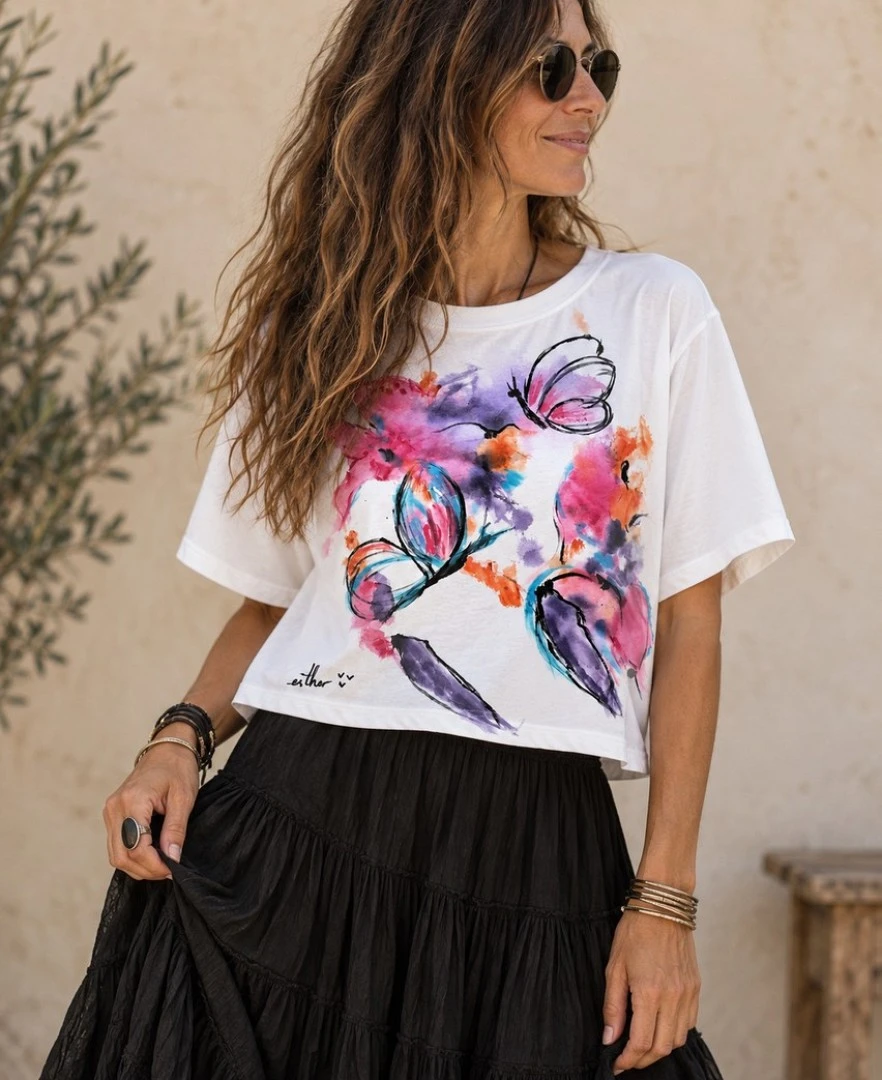 Mariposas sobre flores